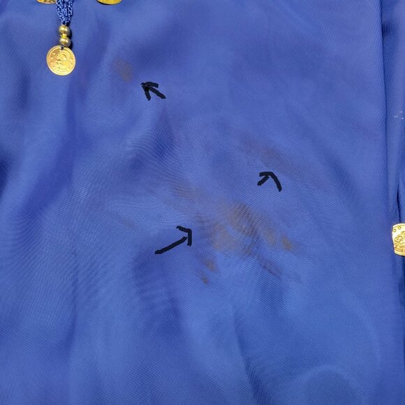 Blue Belly Dance Performance Costume Sequin Beaded Skirt Elastic Waistband NEW - Picture 5 of 5